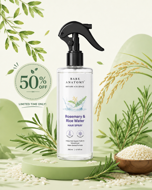 Rosemary & Rice Water Hair Spray- 200ml pack of 3 Natural Soft Hair Nourishing Hair